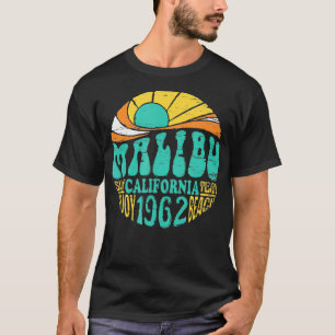 Camiseta Malibu California Retro Surf Team Beach