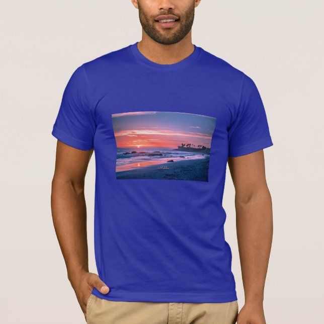 Camiseta Malibu, foto pintoresca de CA (Anverso)
