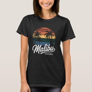 Camiseta Malibú Playa De California Vacaciones De Verano Re