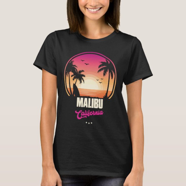 Camiseta Malibu Souvenir California Reminder (Anverso)