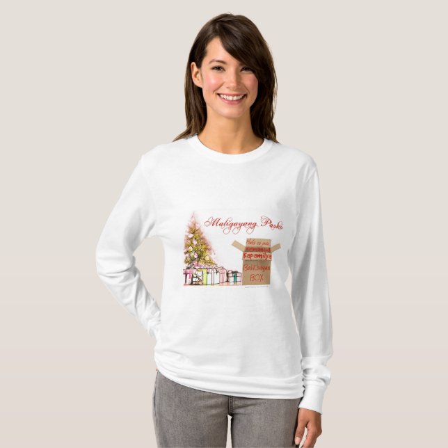 Camiseta Maligayang Pasko significa Felices Navidad (Anverso completo)