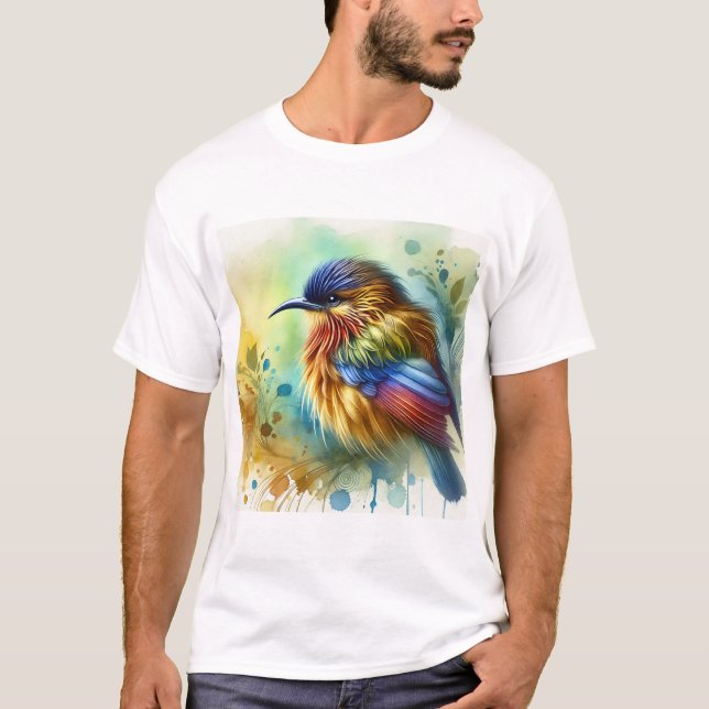 Camiseta Malimbe Bird 101024AREF112 - Watercolor (Anverso)