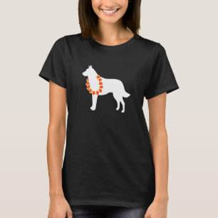 Camiseta Malinois belga Aloha Hawai Lei Dog
