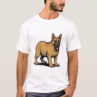 Camiseta Malinois Belga Antiguo: Clásico Perro de Trabajo