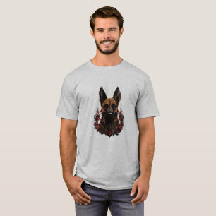 Camiseta Malinois belga ceremonial con atuendo guerrero
