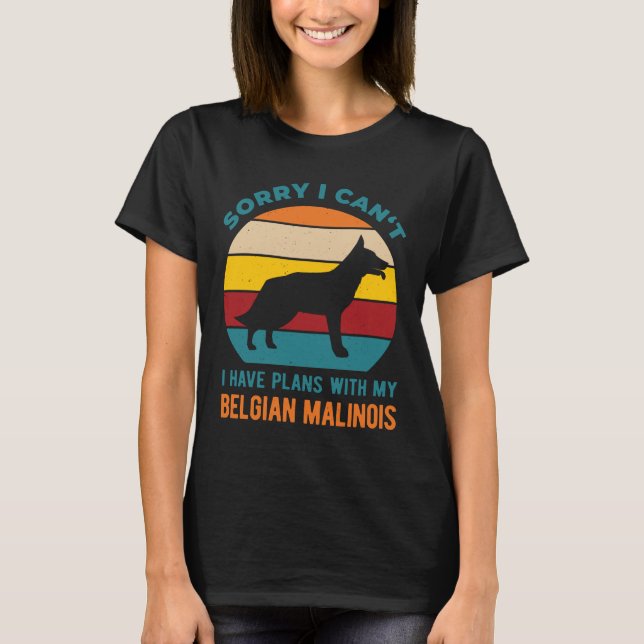 Camiseta Malinois belga divertida (Anverso)