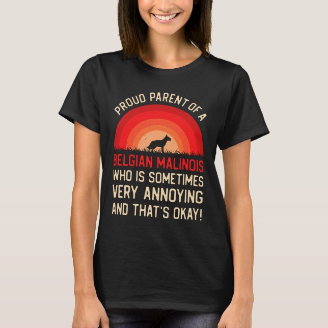 Camiseta Malinois belga divertida (Anverso)