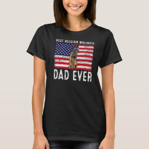 Camiseta Malinois Belga Papá Usa Bandera Estadounidense Mal
