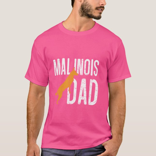 Camiseta MALINOIS DAD Pastor Belga Perro Malinois Perro Pap (Anverso)