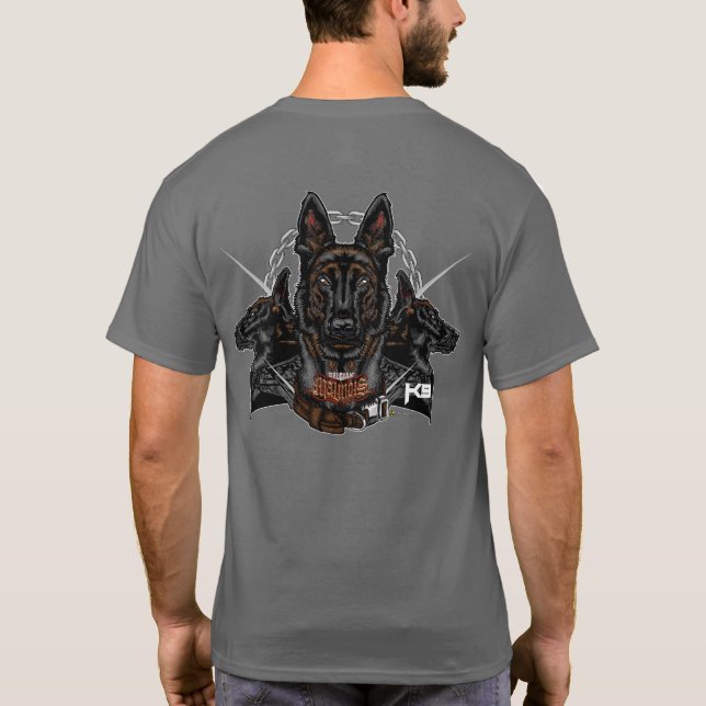 Camiseta Malinois K9 Fuerza belga - ELIT3 (Reverso)