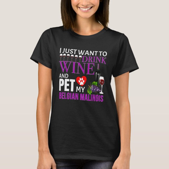 Camiseta Malinois Wine Lover (Anverso)