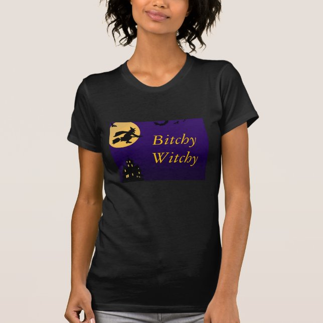 Camiseta malintencionada de Witchy Halloween del (Anverso)