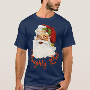 Camiseta Mall Santa Naughty List no 1