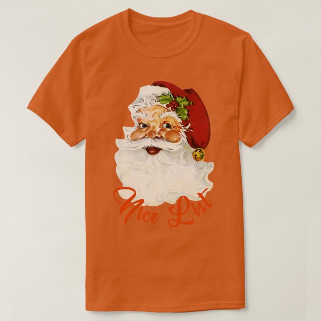 Camiseta Mall Santa Nice List no 1 (Diseño del anverso)