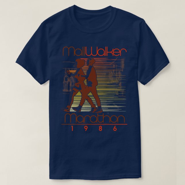 Camiseta Mall Walker Marathon Retro Walking Race 1 (Diseño del anverso)