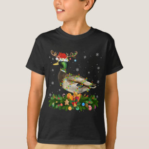 Camiseta Mallard Duck Lover Reindeer Santa Hat Mallard Chri
