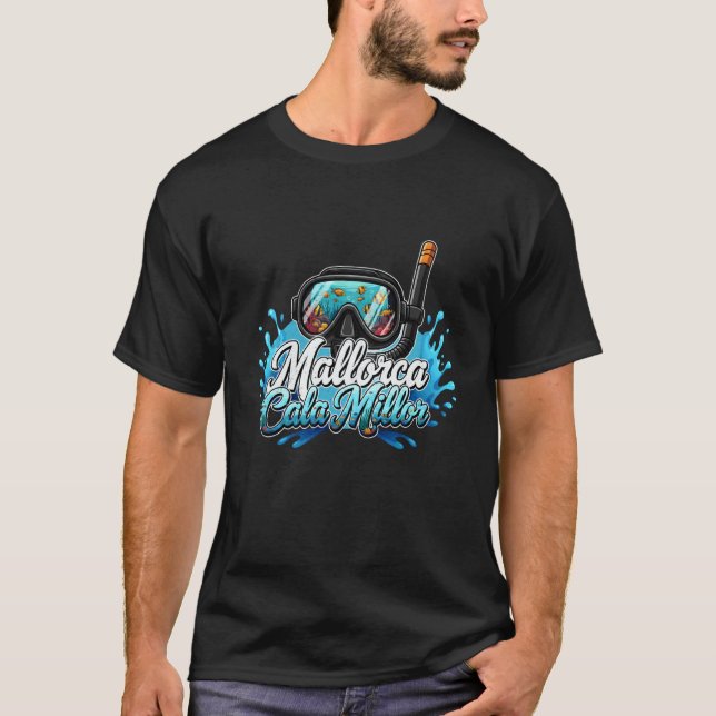 Camiseta Mallorca Cala Millor Snorkel Buceo (Anverso)