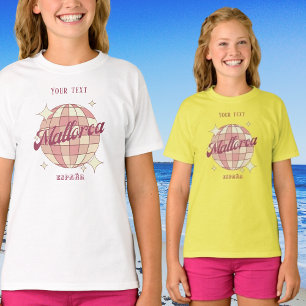 Camiseta Mallorca Magaluf España chica rosa vacaciones