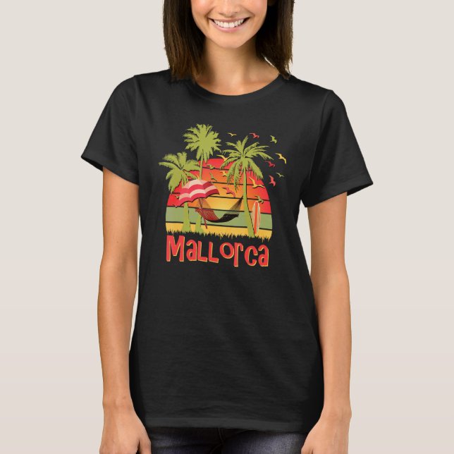 Camiseta Mallorca Spain Beach Hammock Sunset (Anverso)