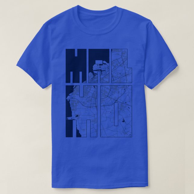 Camiseta Malmo Scania Suecia Mapa Ciudad Típografía Costa (Diseño del anverso)