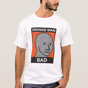 Camiseta Malo anaranjado del hombre