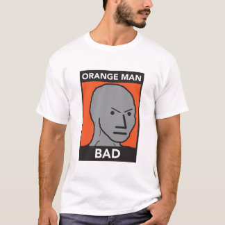 Camiseta Malo anaranjado del hombre