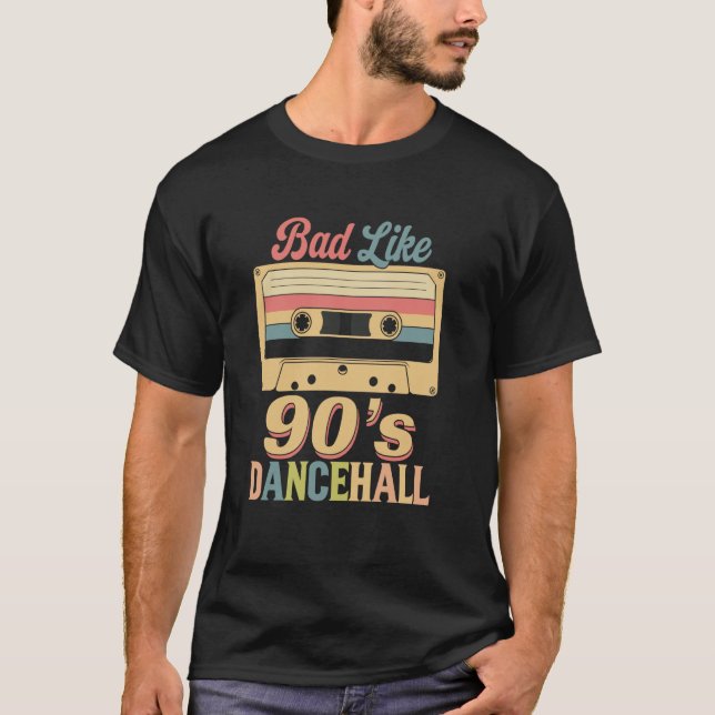 Camiseta Malo como el dancehall de los 90s DJ Tornamesa Ret (Anverso)