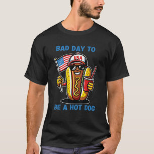 Camiseta Malo día para ser Hotdogs El 4 de Julio