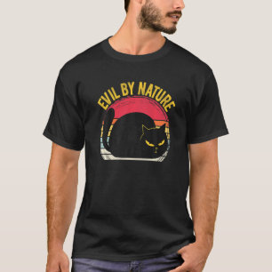 Camiseta Malo Por Naturaleza Retro Horror Gato Hombres Muje