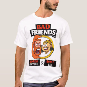 CAMISETA MALOS AMIGOS PODCAST - BOBBY LEE - ANDREW SANTINO