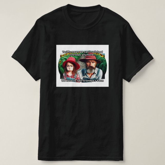 Camiseta Malos aranceles - Tristes agricultores (Diseño del anverso)