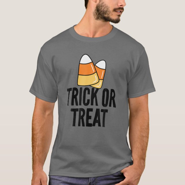 Camiseta Malos Trick O Trato Candy Corn Niños Divertidos Ad (Anverso)