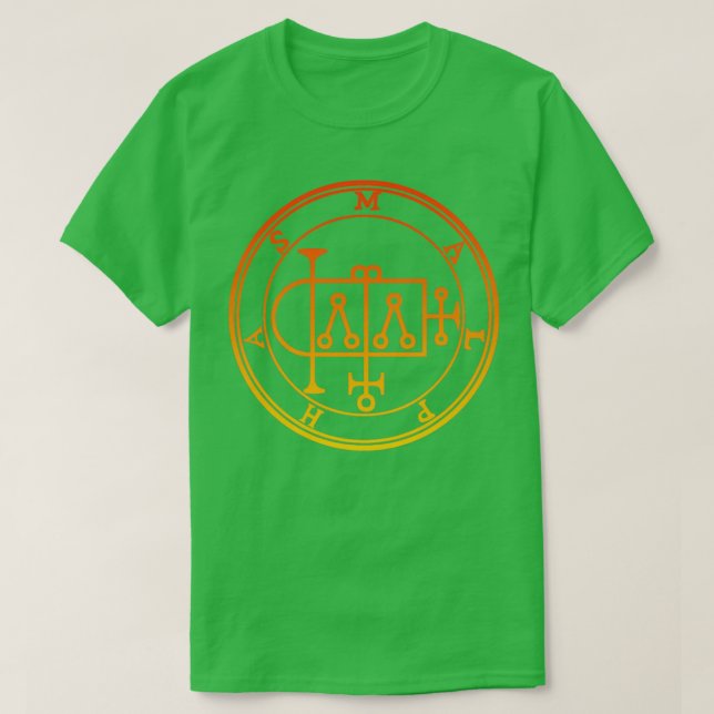 Camiseta Malphas Sigil construye Naranja de casas (Diseño del anverso)