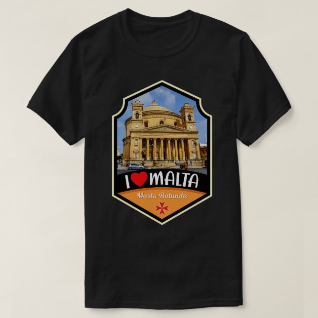 Camiseta Malta Mosta Rotunda (Diseño del anverso)