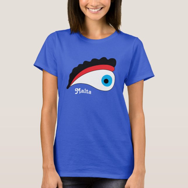 Camiseta Malta Vacaciones Bote De Pesca Ojo De Protección (Anverso)