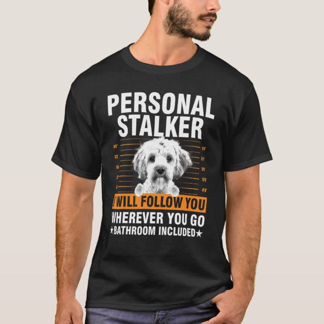 Camiseta Maltés De Guay Para Hombres Mujeres Perro Estalker (Anverso)