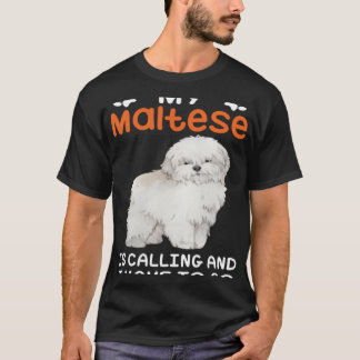 Camiseta Maltés, dueño de perro, llama