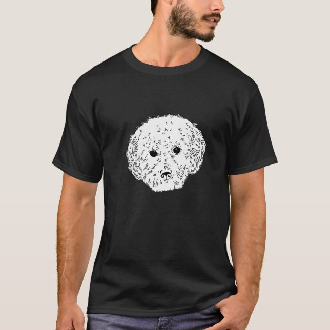 Camiseta Maltés lindo con ojos de cachorro (Anverso)