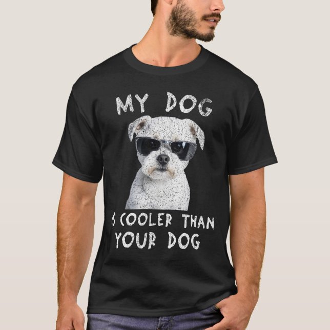 Camiseta Maltés Mi Perro Es Más Frío Que Tu Perro Gracioso (Anverso)