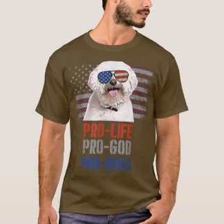 Camiseta Maltés Pro Life Pro God Pro Dogs T-Shirt