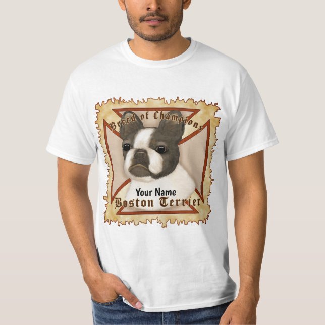 Camiseta maltesa Cross Boston Terrier (Anverso)
