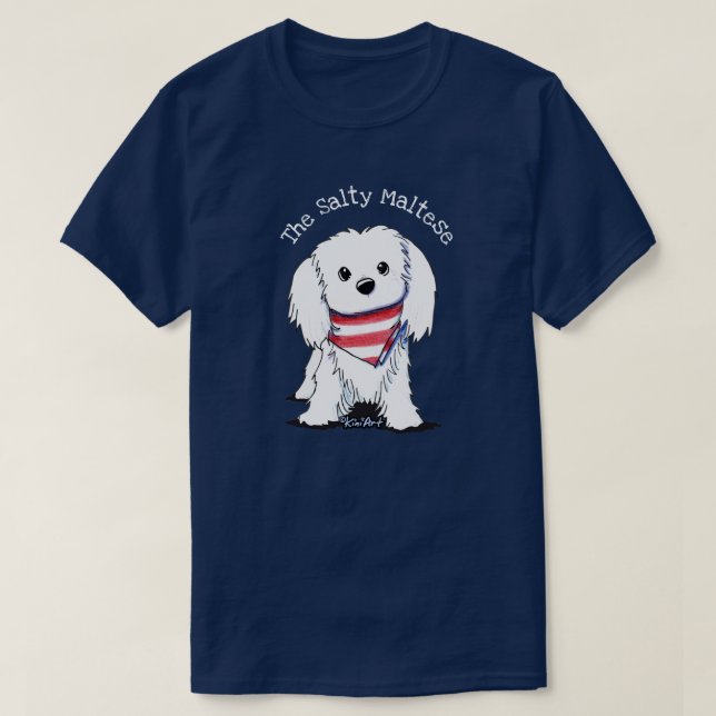 Camiseta maltesa KiniArt (Diseño del anverso)