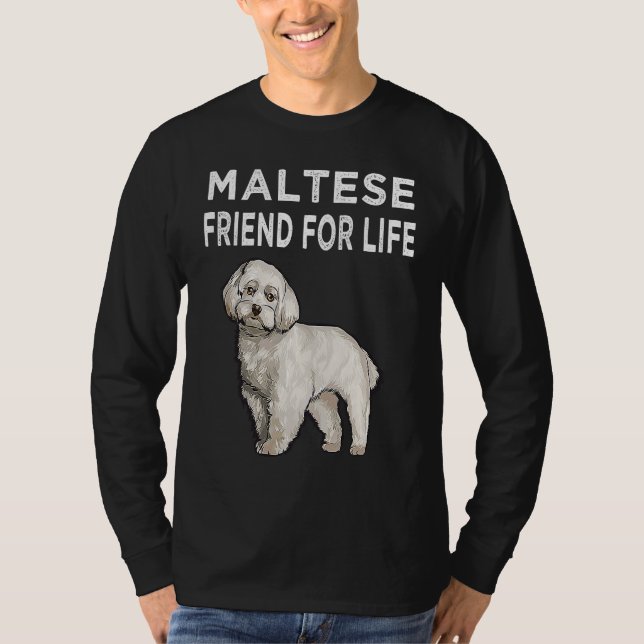 Camiseta Maltese Friend For Life Dog Friendship (Anverso)