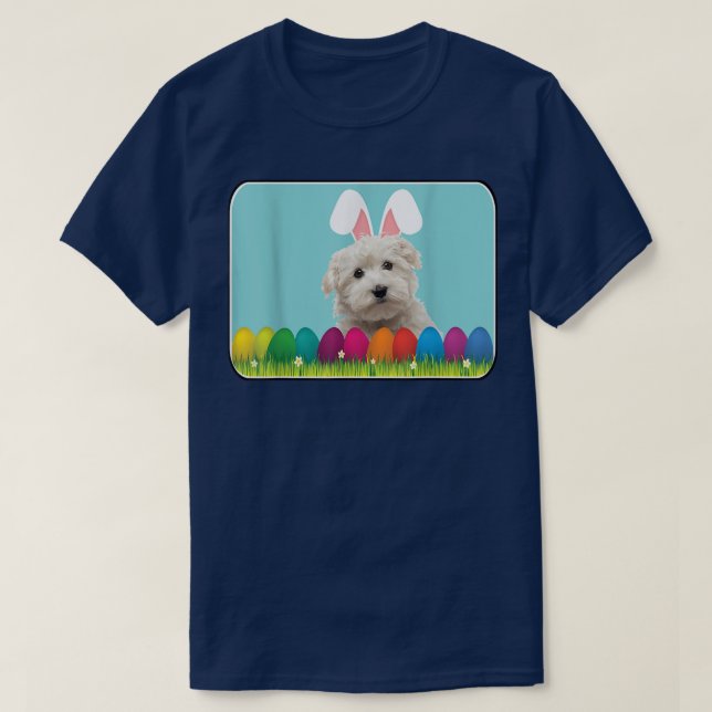 Camiseta Maltese w Bunny Ears  (Diseño del anverso)