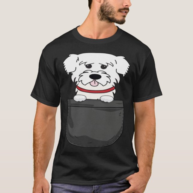 Camiseta Malteser Mama Dad Dog in Bag (Anverso)