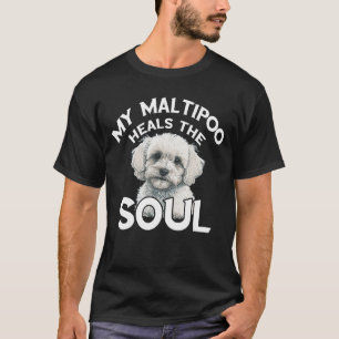 Camiseta Maltipoo cura la lechuza maltesa del perro Soul