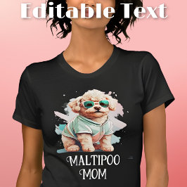 Camiseta Maltipoo Perro Mamá Gafas de sol