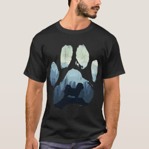 Camiseta Maltipoo Perro Pata Mamá Papá Montañas
