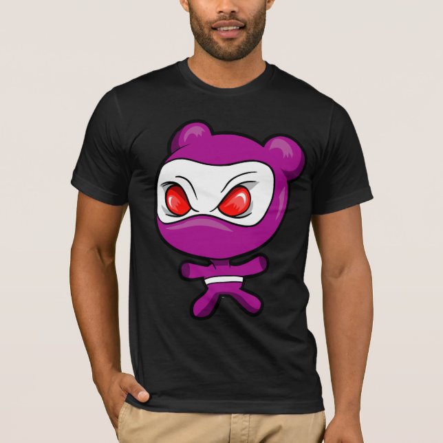 Camiseta malvada de Ninja del guerrero del oso (Anverso)