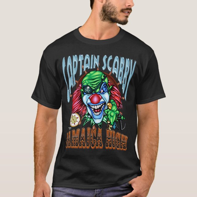Camiseta malvada del payaso - pirata (Anverso)